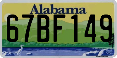 AL license plate 67BF149