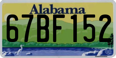 AL license plate 67BF152
