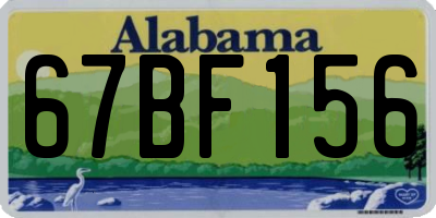 AL license plate 67BF156