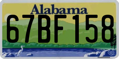 AL license plate 67BF158
