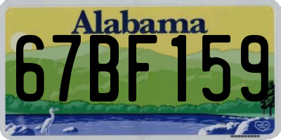AL license plate 67BF159
