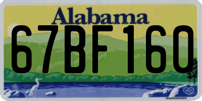AL license plate 67BF160