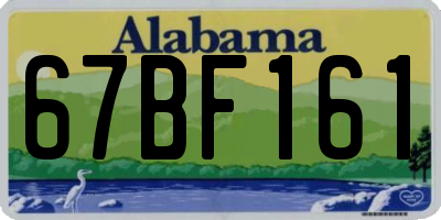 AL license plate 67BF161