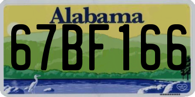 AL license plate 67BF166