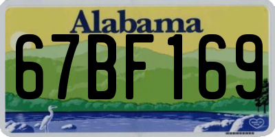 AL license plate 67BF169