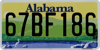 AL license plate 67BF186