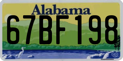 AL license plate 67BF198