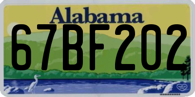 AL license plate 67BF202