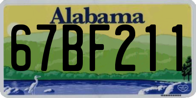 AL license plate 67BF211