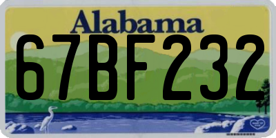 AL license plate 67BF232
