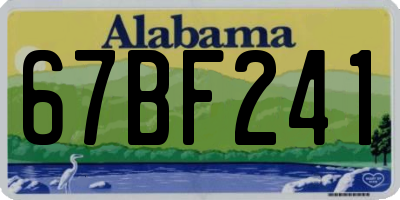 AL license plate 67BF241