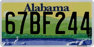 AL license plate 67BF244