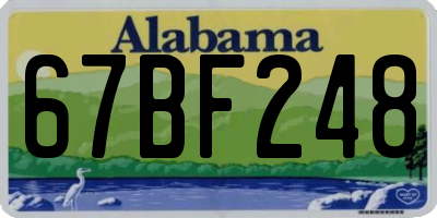 AL license plate 67BF248