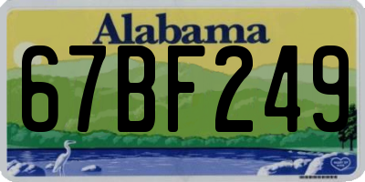 AL license plate 67BF249