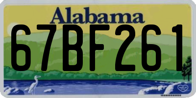 AL license plate 67BF261