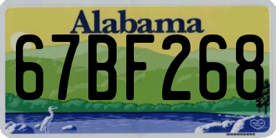 AL license plate 67BF268