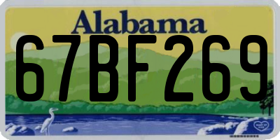 AL license plate 67BF269