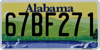 AL license plate 67BF271
