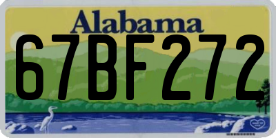 AL license plate 67BF272