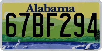 AL license plate 67BF294