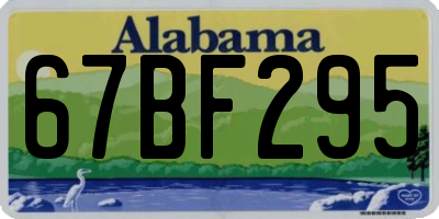 AL license plate 67BF295