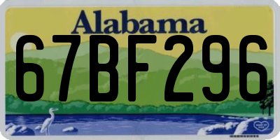 AL license plate 67BF296