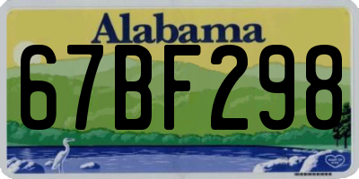 AL license plate 67BF298