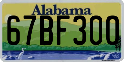 AL license plate 67BF300