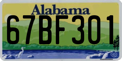 AL license plate 67BF301