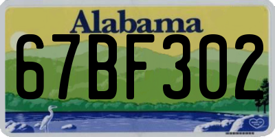 AL license plate 67BF302