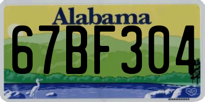AL license plate 67BF304