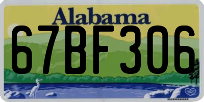 AL license plate 67BF306