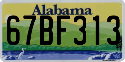 AL license plate 67BF313