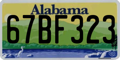 AL license plate 67BF323