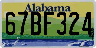 AL license plate 67BF324