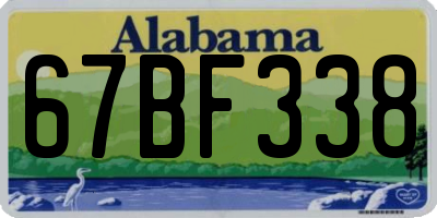 AL license plate 67BF338