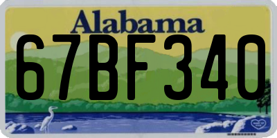 AL license plate 67BF340