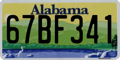 AL license plate 67BF341