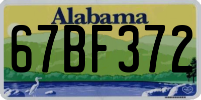 AL license plate 67BF372