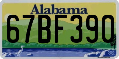 AL license plate 67BF390
