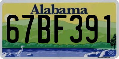 AL license plate 67BF391