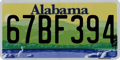 AL license plate 67BF394