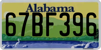 AL license plate 67BF396
