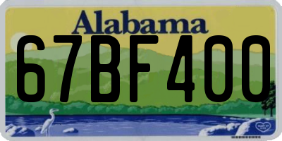 AL license plate 67BF400