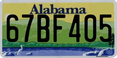 AL license plate 67BF405