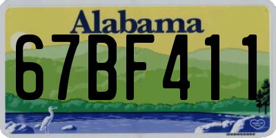 AL license plate 67BF411
