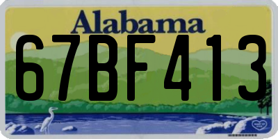 AL license plate 67BF413