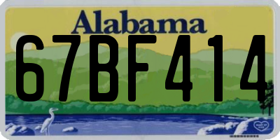 AL license plate 67BF414