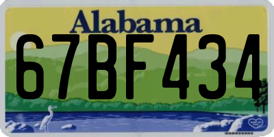 AL license plate 67BF434