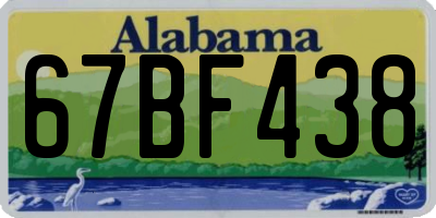 AL license plate 67BF438